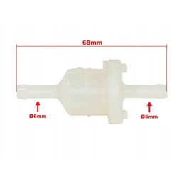 White fuel filter 6mm