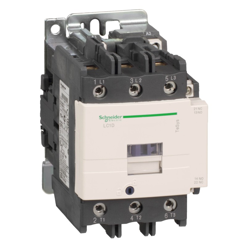1 pcs - Schneider Electric Contactor, 440 V ac Coil, 3-Pole, 95 A, 45 kW, 1NC + 1NO