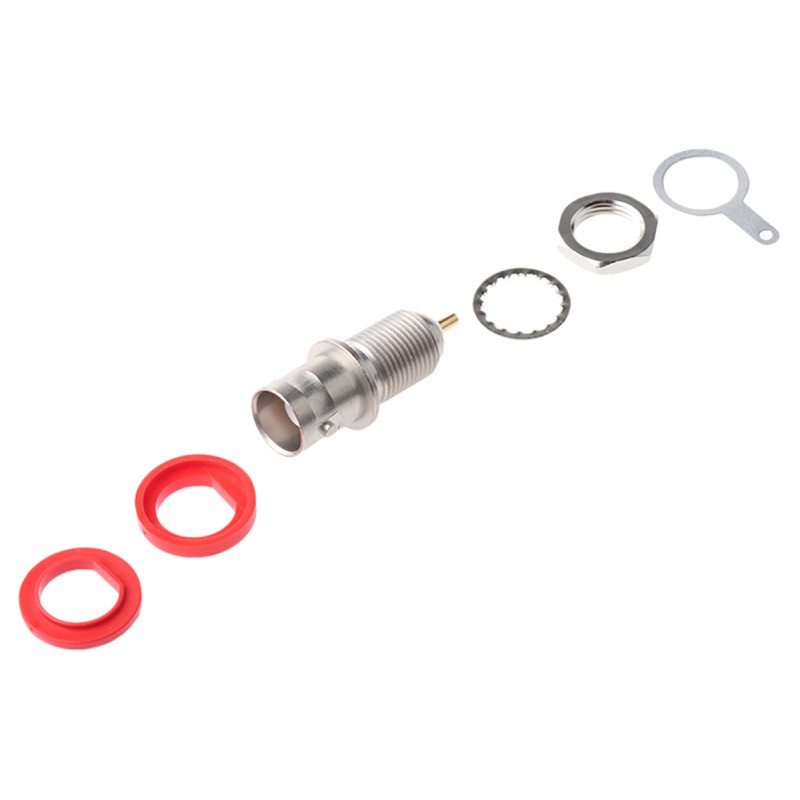 1 pcs - Telegartner, jack Panel Mount BNC Connector, 50Ω, Solder Termination, Straight Body