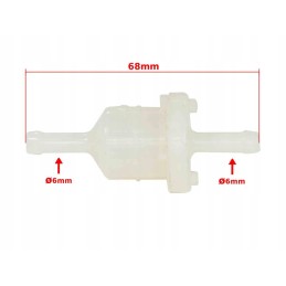 White fuel filter 6mm