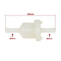 White fuel filter 6mm