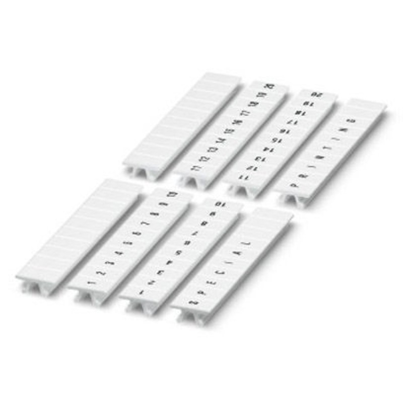 10 pcs - Phoenix Contact, ZB 5.08.LGS:L1-N.PE Terminal Marker for use with Terminal Blocks