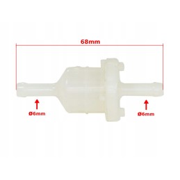 White fuel filter 6mm