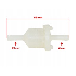 White fuel filter 6mm