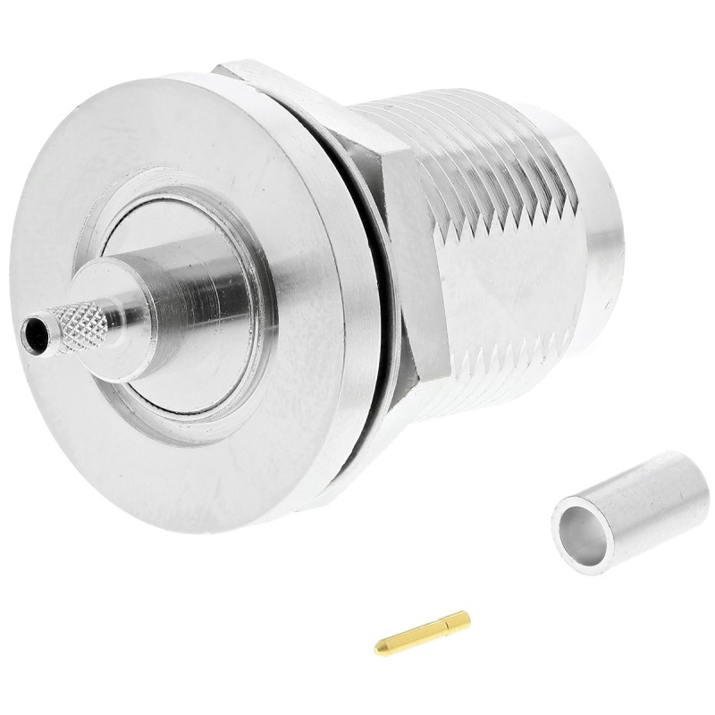 1 pcs - IMS, jack Panel Mount N Connector, 50Ω, Solder Termination, Straight Body