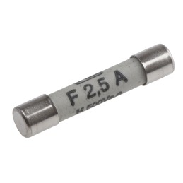 10 pcs - RS PRO 2.5A F Ceramic Cartridge Fuse, 6.3 x 32mm