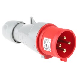 1 pcs - Legrand, P17 Tempra Pro IP44 Red Cable Mount 3P + E Industrial Power Plug, Rated At 32A, 415 V