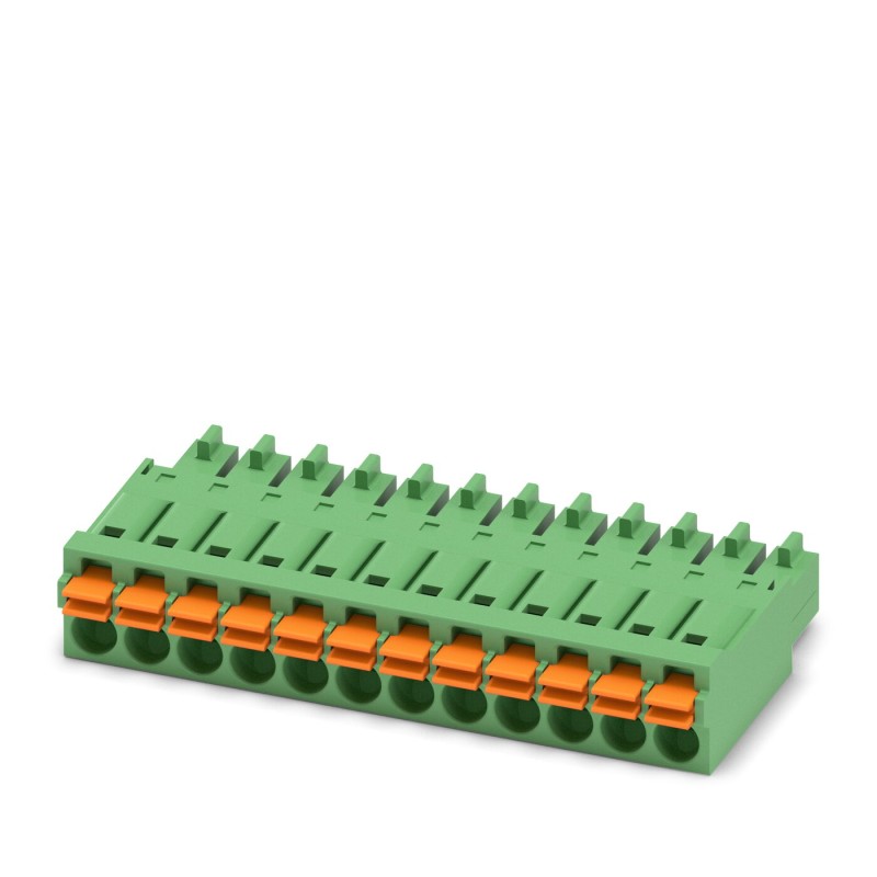 1 pcs - Phoenix Contact 3.5mm Pitch 12 Way Pluggable Terminal Block, Plug, Panel Mount, Spring Cage Termination