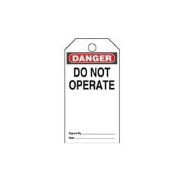 1 pcs : PVT-15 - Labels & Industrial Warning Signs PLAST TAG RB/WH 5PK DANGER DO NOT OP