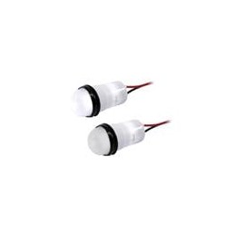 1 pcs : PML50SWFVW - LED Panel Mount Indicators 1090mcd Semi Dome White Flex Wire