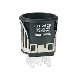 1 pcs : LB26CKW01 - Pushbutton Switches DPDT On-On ROUND