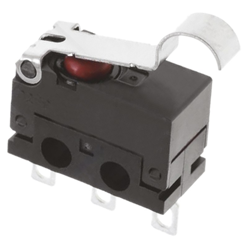 1 pcs - Omron Simulated Roller Lever Micro Switch, Solder Lug Terminal, 100 mA @ 30 V dc, SP-CO, IP6X