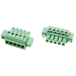 10 pcs - RS PRO 3.81mm Pitch 5 Way Pluggable Terminal Block, Plug, Through Hole, Screw Termination