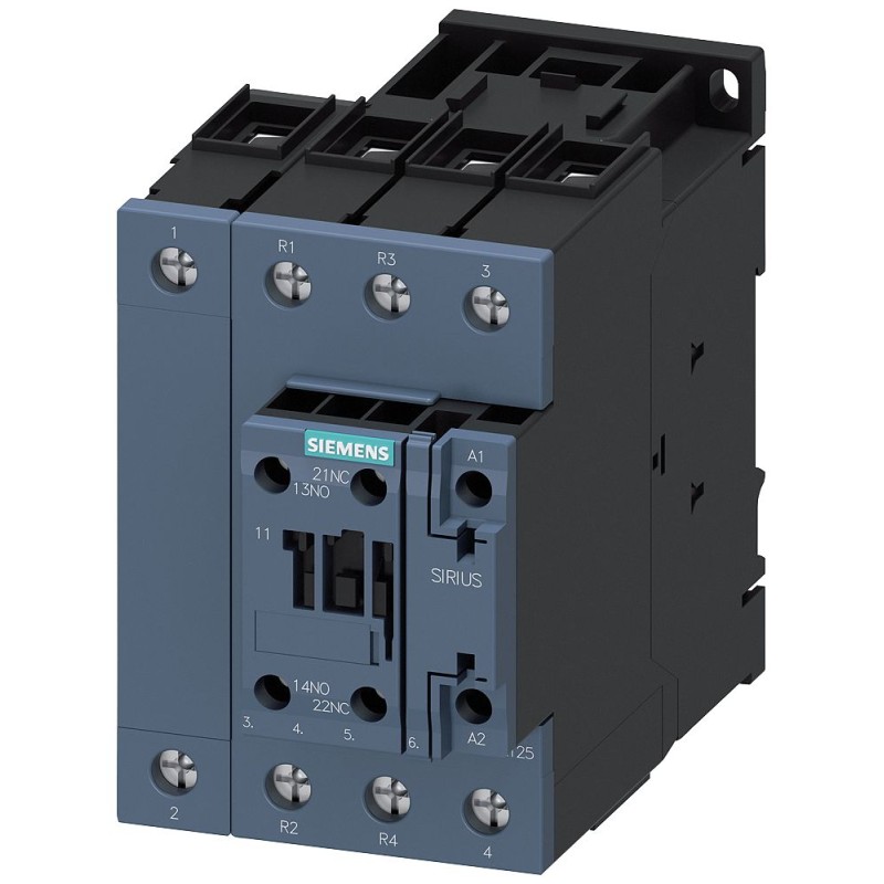 1 pcs - Siemens Contactor, 33 V Coil, 4-Pole, 40 A, 18.5 kW, 1NO + 1NC