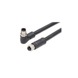 1 pcs : 1205010155 - Sensor Cables / Actuator Cables M12 Double-Ended Cordset 4 Poles Female to Male (90) 14 AWG Black 20.0m Lng