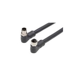 1 pcs : 1205010163 - Sensor Cables / Actuator Cables M12 Double-Ended Cordset 4 Poles Female to Male (90) 14 AWG Blk 20m Lngth