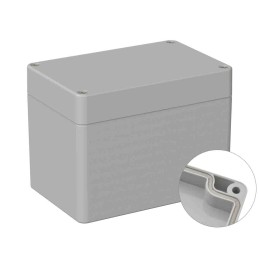 1 pcs - RS PRO Grey ABS General Purpose Enclosure, IP66, IK07, Grey Lid, 80 x 120 x 90mm