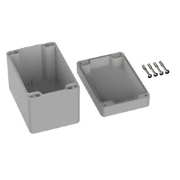 1 pcs - RS PRO Grey ABS General Purpose Enclosure, IP66, IK07, Grey Lid, 80 x 120 x 90mm