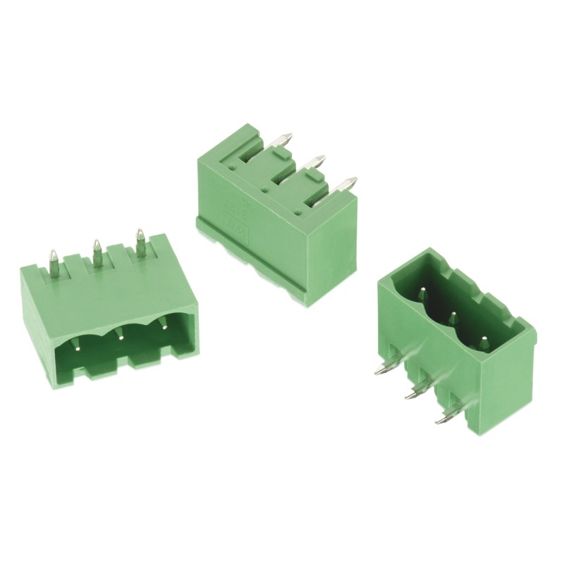 1 pcs - Wurth Elektronik 5.0mm Pitch 4 Way Right Angle Pluggable Terminal Block, Header, Through Hole, Solder Termination