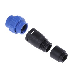 1 pcs - Bulgin Circular Connector, 3 Contacts, Cable Mount, Miniature Connector, Plug, Male, IP68, Buccaneer 400 Series
