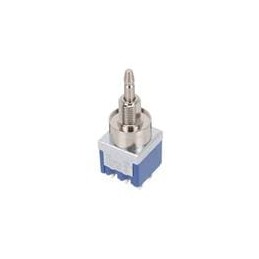 1 pcs : 8P2021-Z - Pushbutton Switches DPDT, ON-(ON), pushbutton, 1/4'-40 splashproof threaded D Flat bushing, solder lug termin