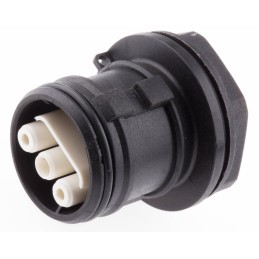 1 pcs - 3 Pole IP68 Rating Panel Mount Female IEC Connector Rated At 16A