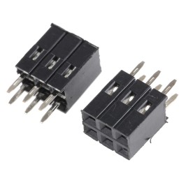 10 pcs - RS PRO Straight Through Hole Mount PCB Socket, 6-Contact, 2-Row, 2.54mm Pitch, Solder Termination