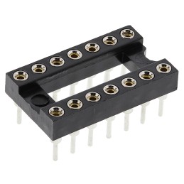 10 pcs - ASSMANN WSW 2.54mm Pitch Vertical 14 Way, Through Hole Turned Pin Open Frame IC Dip Socket, 3A