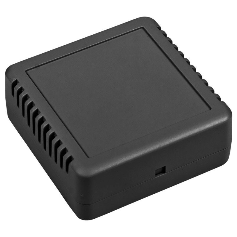 1 pcs - RS PRO Black ABS Enclosure, IP20, IK06, Black Lid, 75.8 x 75.8 x 30.2mm