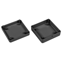 1 pcs - RS PRO Black ABS Enclosure, IP20, IK06, Black Lid, 75.8 x 75.8 x 30.2mm