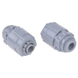 5 pcs - RS PRO Straight, Conduit Fitting, 10mm Nominal Size, M12, Nylon 66, Grey