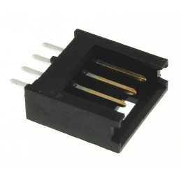 10 pcs - TE Connectivity AMPMODU MOD II Series Straight Through Hole PCB Header, 4 Contact(s), 2.54mm Pitch, 1 Row(s), Shrouded