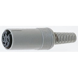 1 pcs - Hirschmann, MAK 8 Pole Miniature Din Socket, DIN 45326, 4A, 34 V ac/dc IP30, Female, Cable Mount