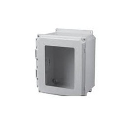 1 pcs : PJU14126HWF - Electrical Enclosures N4X Window Door Hinge Cover w/flange - 14 x 12 x 6 - Fiberglass