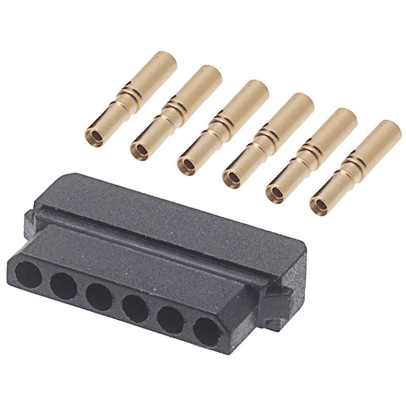 1 pcs - HARWIN Datamate Connector Kit Containing 6 way SIL Female Shell, Crimps