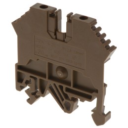 10 pcs - RS PRO Brown Feed Through Terminal Block, 0.2 - 2.5mm², Single-Level