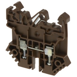 10 pcs - RS PRO Brown Feed Through Terminal Block, 0.2 - 2.5mm², Single-Level