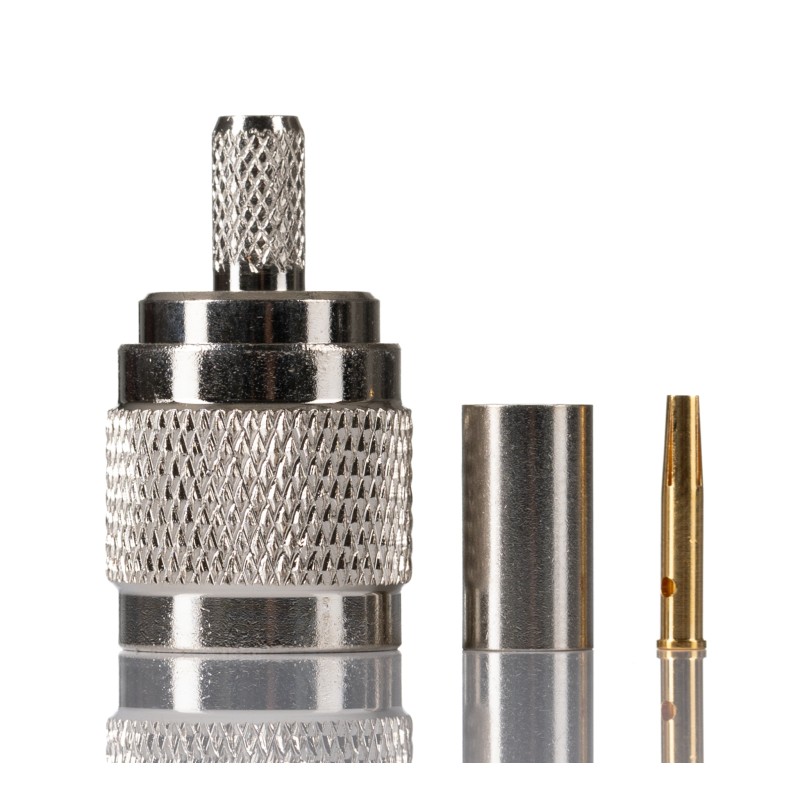 1 pcs - RS PRO, Plug Cable Mount TNC Connector, 50Ω, Crimp Termination, Straight Body