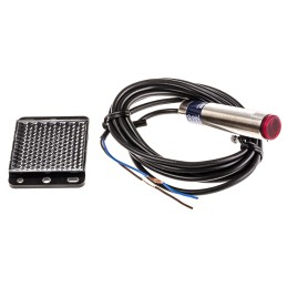 1 pcs - Telemecanique Sensors Retroreflective Photoelectric Sensor, Barrel Sensor, 2 m Detection Range