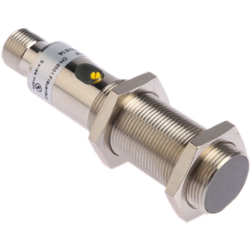 1 pcs - Baumer Capacitive Barrel-Style Proximity Sensor, M18 x 1, 8 mm Detection, PNP Output, 10 - 30 V dc, IP65