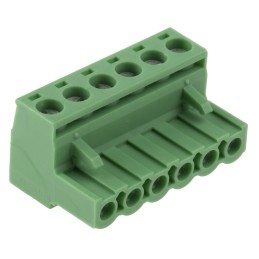 1 pcs - Phoenix Contact 5.08mm Pitch 6 Way Right Angle Pluggable Terminal Block, Plug, Plug-In, Screw Termination