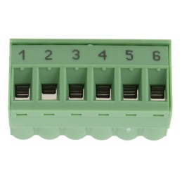 1 pcs - Phoenix Contact 5.08mm Pitch 6 Way Right Angle Pluggable Terminal Block, Plug, Plug-In, Screw Termination