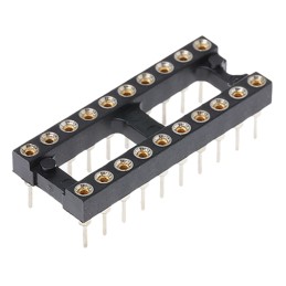 20 pcs - E-TEC 2.54mm Pitch Vertical 20 Way, Through Hole Turned Pin Open Frame IC Dip Socket