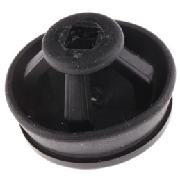 10 pcs - WISKA Black Polypropylene, Thermoplastic 16mm Cable Grommet for 4 - 10mm Cable Dia.