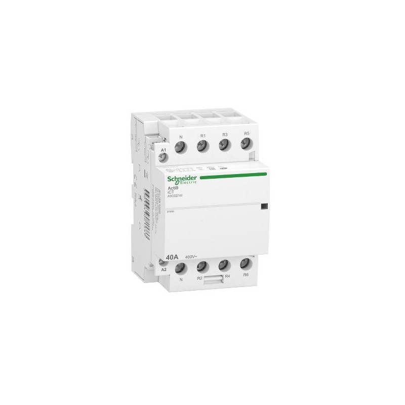 1 pcs - Schneider Electric Acti9 iDT40 CT Series Contactor, 4-Pole, 63 A, 4 NC