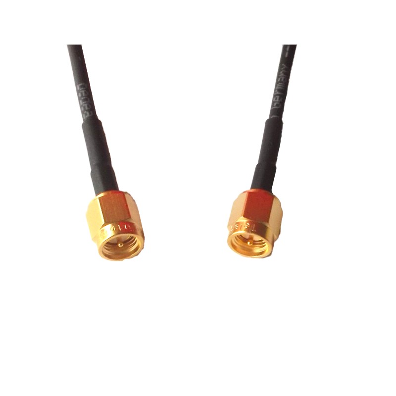 1 pcs - Telegartner Male SMA to Male SMA Coaxial Cable, 300mm, RG174 Coaxial, Terminated