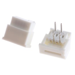 10 pcs - Molex, Easy-On, 5597 1.25mm Pitch 4 Way Right Angle Female FPC Connector, ZIF Top Contact