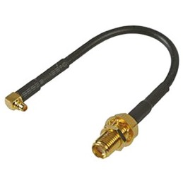 1 pcs - RF Solutions Female SMA to Male MMCX Coaxial Cable, 100mm, RG174 Coaxial, Terminated