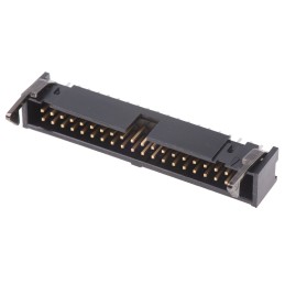 1 pcs - TE Connectivity AMP-LATCH Series Straight Through Hole PCB Header, 40 Contact(s), 2.54mm Pitch, 2 Row(s), Shrouded