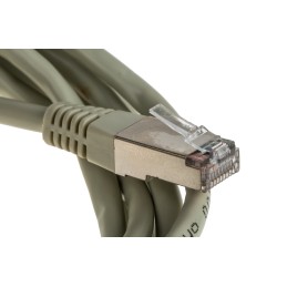 1 pcs - Decelect Cat5 Male RJ45 to Male RJ45 Ethernet Cable, F/UTP, Grey PVC Sheath, 3m